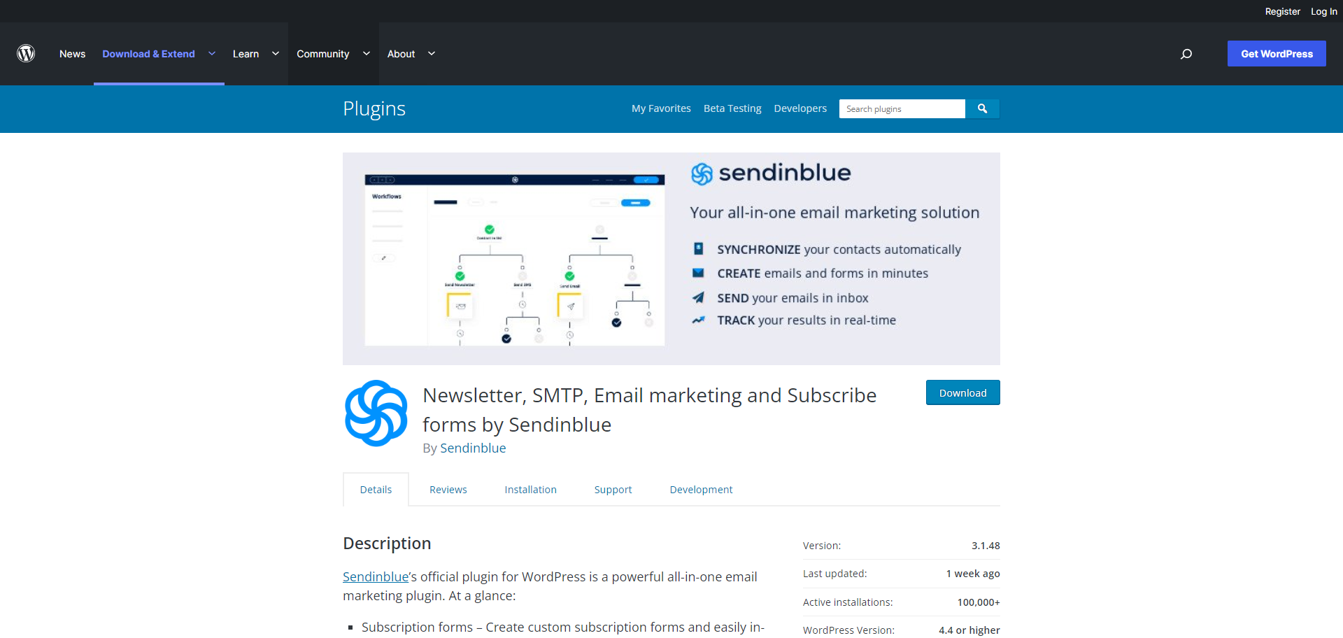 Newsletter, SMTP, Email marketing and Subscribe forms by Sendinblue