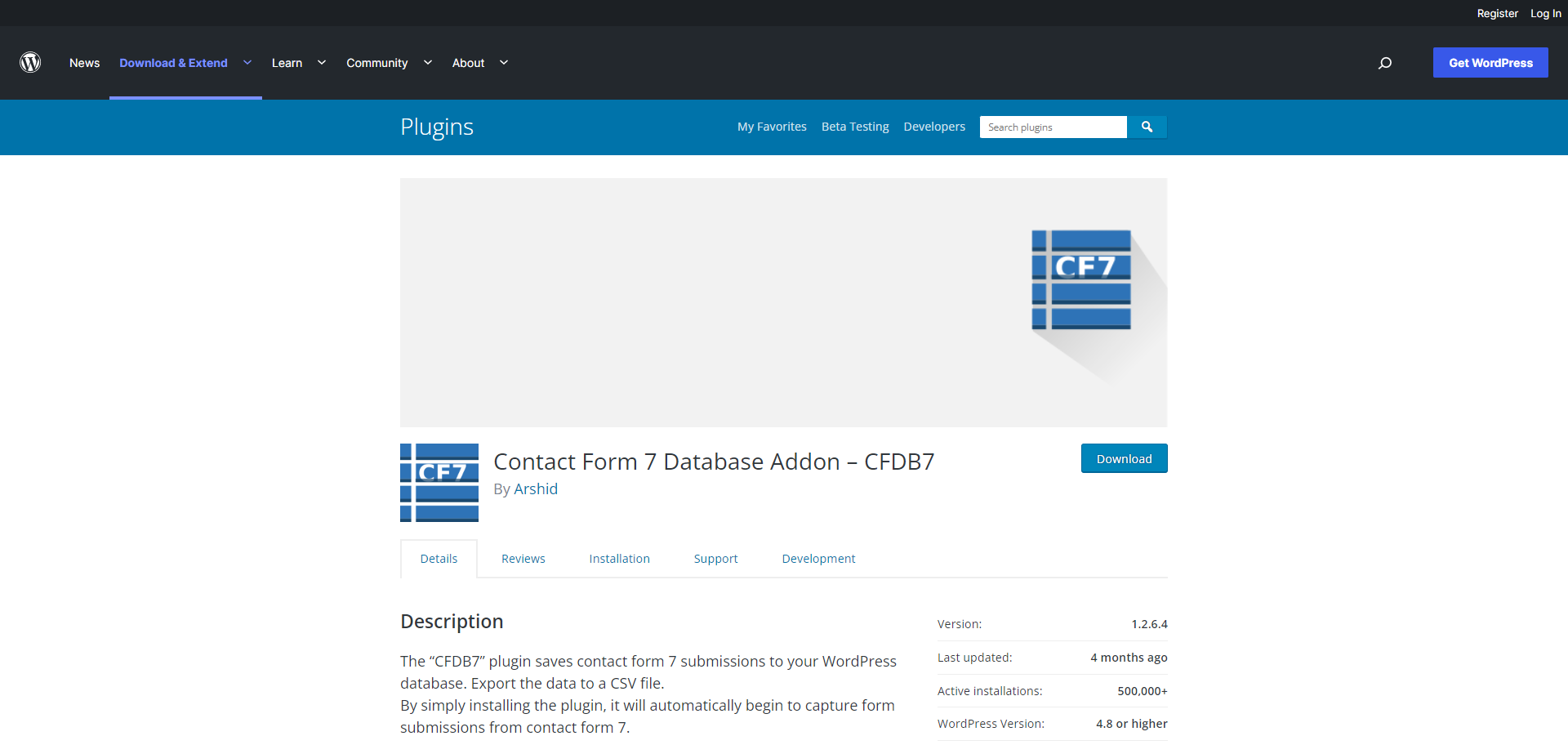 Contact Form 7 Database Addon – CFDB7