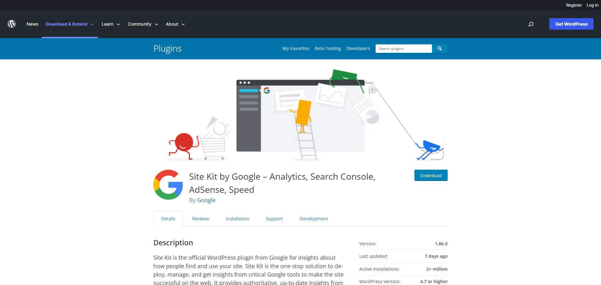 Site Kit by Google Analytics, Search Console, AdSense, Speed