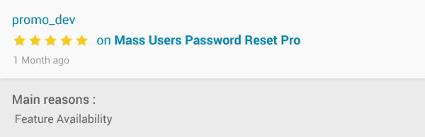 Mass Users Password Reset Pro